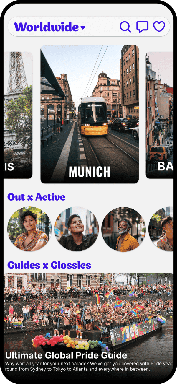 Connect with LGBTQIA+ travelers