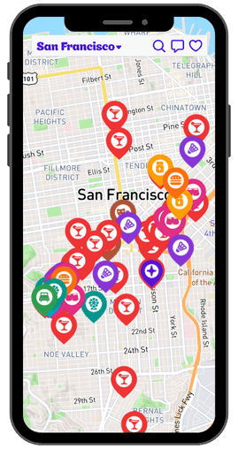 Find your LGBTQIA+ Travel Destination on our app's Home Page