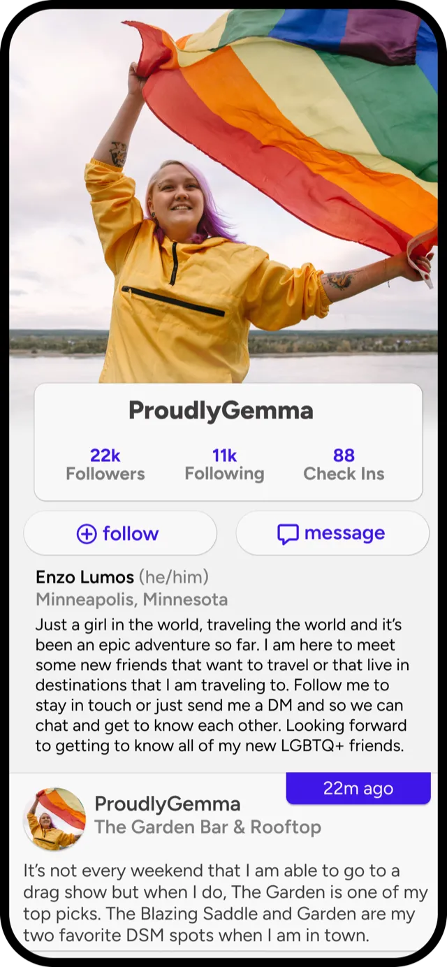 Discover LGBTQ+ hotspots